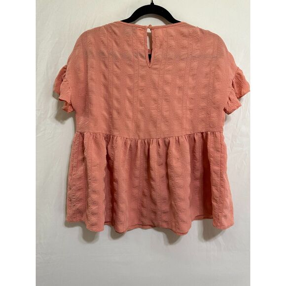 ASOS Design Women's Textured Maternity Top with Peplum and Tie Sleeves Size 4 - Picture 3 of 3